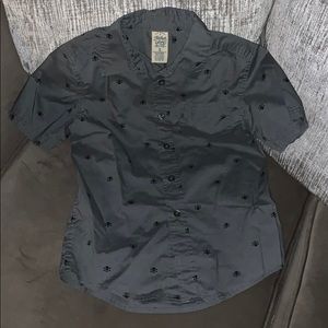 Faded Glory skull button down shirt (medium 8)